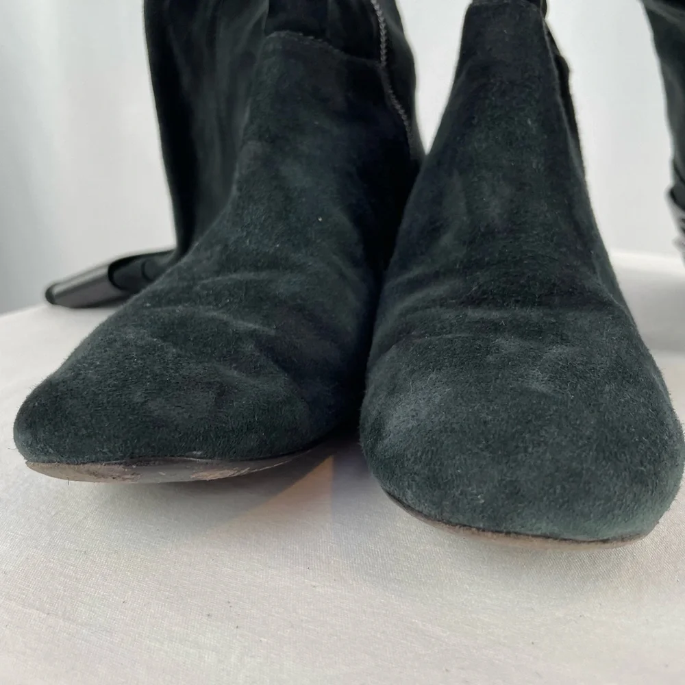 Tory Burch Suede Riding Boots in Black Size‎ 10